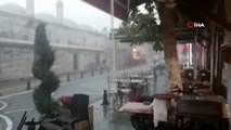 Kırklareli'de beklenen yağış şiddetli başladı