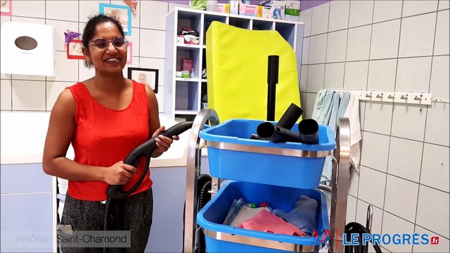 Nettoyage sans chimie dans une crèche de Saint-Chamond