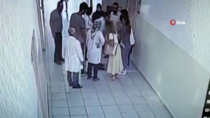 Okul müdürü ve öğretmene darp anı kamerada