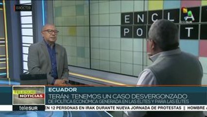 Terán: "paquetazo" económico de Moreno favorece sólo a las élites