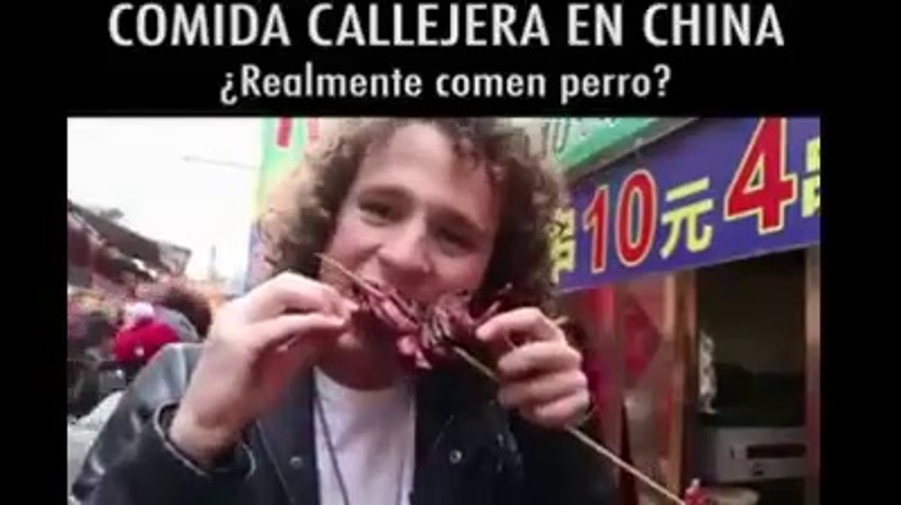 PROBANDO COMIDA CALLEJERA EN CHINA - Luisito Comunica