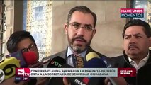 Jesús Orta de la Policía sale de la Secretaría de Seguridad Ciudadana