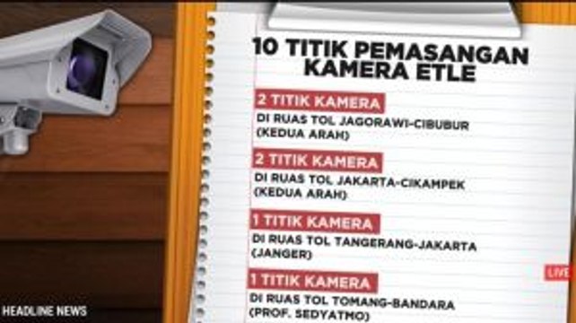 Berikut 10 Titik Pemasangan Kamera Tilang Elektronik di Tol