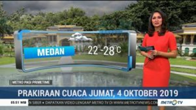 Prakiraan Cuaca Jumat, 4 Oktober 2019