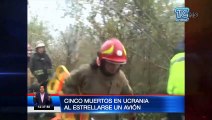 Tragedia aérea deja cinco muertos y dos desaparecidos en Ucrania