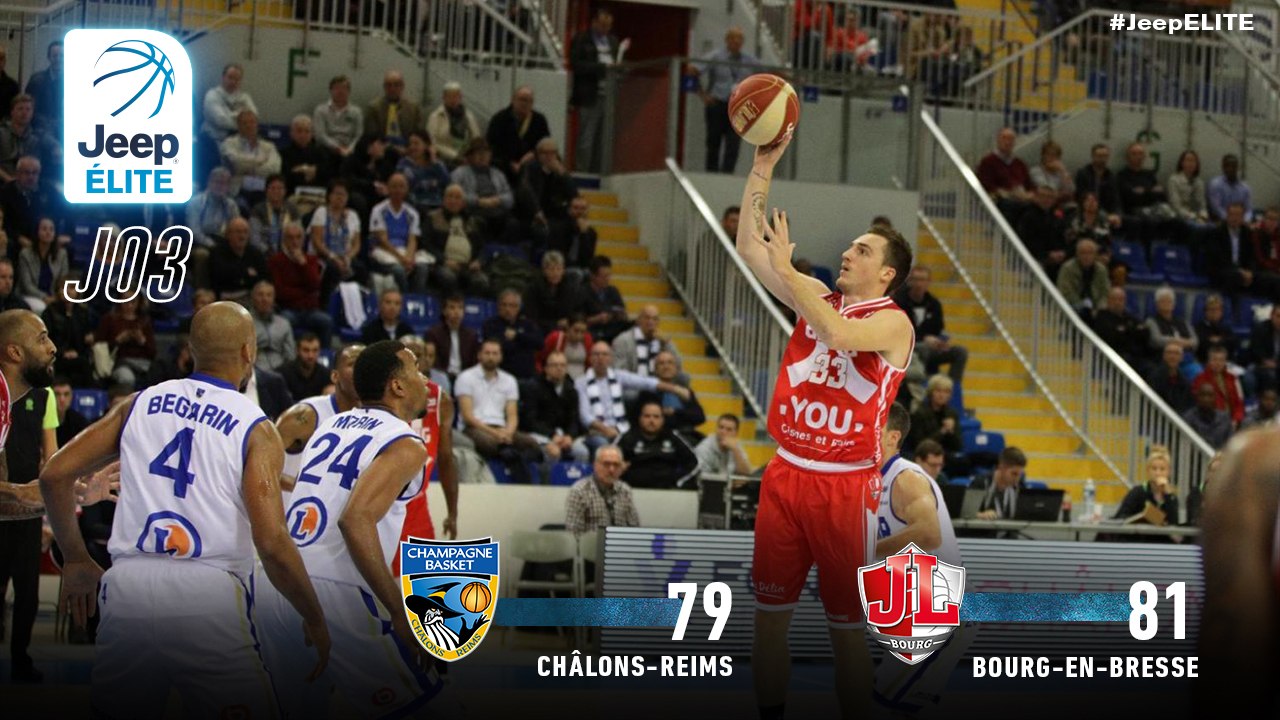 Jeep® ÉLITE :  Châlons-Reims vs Bourg-en-Bresse (J3)