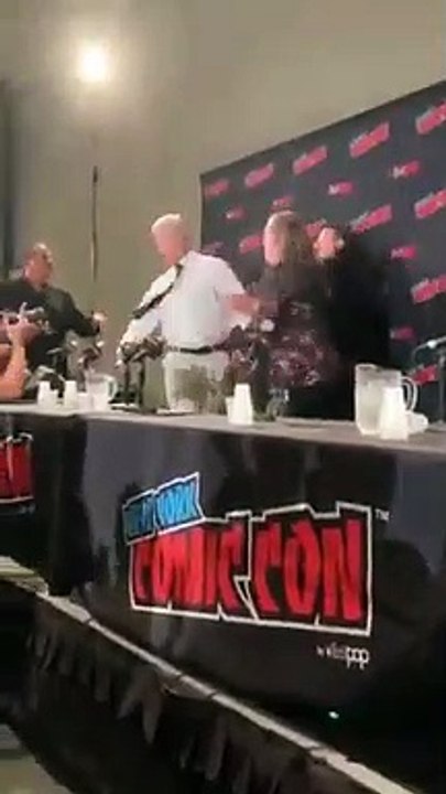 AEW Chris Jericho Smacks Cody Rhodes At Ny Comic Con 2019 #NYCC #NYCOMICCON2019 #AEW