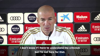 Download Video: Zidane plays down criticism of Real Madrid