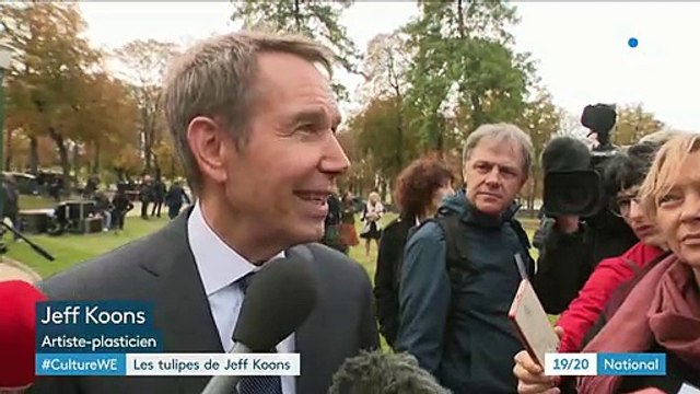 Regardez la sculpture géante qui fait polémique, les Tulipes de Jeff Koons, cadeaux des Etats-Unis à la ville de Paris après les attentats de 2015-2016