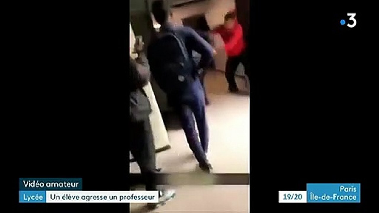 La vidéo choc d'un professeur du lycée de la Tourelle, à Sarcelles dans le Val-d'Oise, agressé à coups de poing par un élève