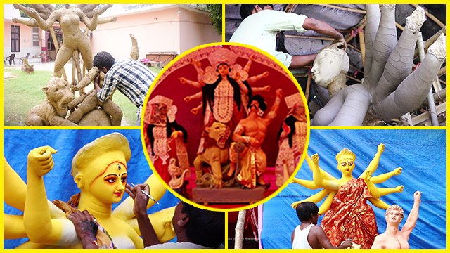 Durga Maa Murti Making | मां दुर्गा प्रतिमा कैसे बनती हैं | শিল্পকার দের দ্বারা মা দুর্গার প্রতিমা