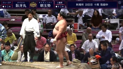 Gagamaru vs Asagyokusei - Aki 2019, Juryo - Day 10