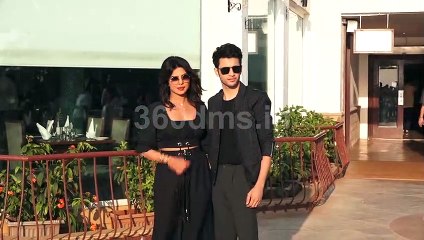 Priyanka Chopra with Farhan Akhtar and Rohit Suresh Saraf promotes her upcoming movie.