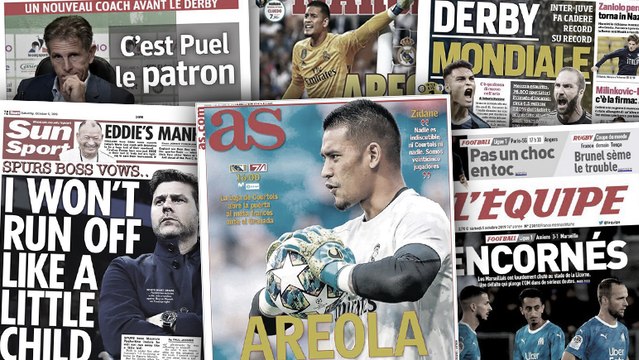 Alphonse Areola fait les gros titres en Espagne, le choc entre l’Inter et la Juve fait saliver toute l’Italie
