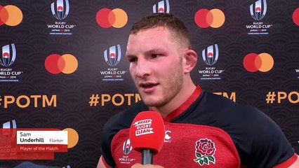 Sam Underhill wins Player of the Match against Argentina