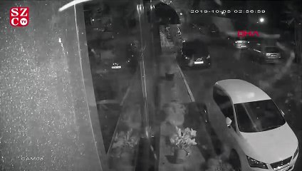 Maltepe'de okulun çatısının uçma anı kamerada