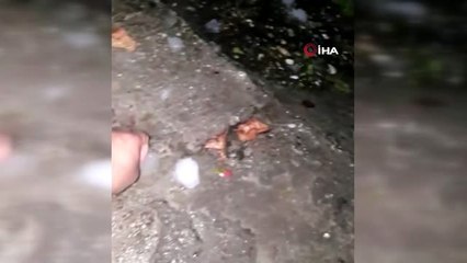 Muğla'da dolu...Yumruk büyüklüğündeki dolu evlerin camlarına, güneş enerjisi panellerinde,...