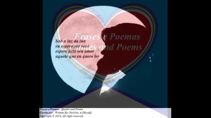 Sob a luz da lua, espero por você, não vou desistir desse amor [Poesia] [Frases e Poemas]