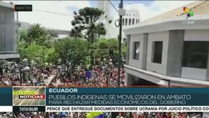Pueblos indígenas de Ecuador se movilizan para rechazar 'paquetazo'