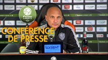 Conférence de presse FC Lorient - AC Ajaccio (0-0) : Christophe PELISSIER (FCL) - Olivier PANTALONI (ACA) - 2019/2020