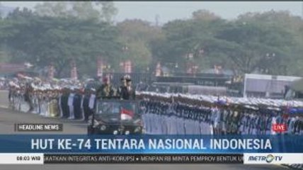 Jokowi Pimpin Upacara HUT ke-74 TNI di Lanud Halim