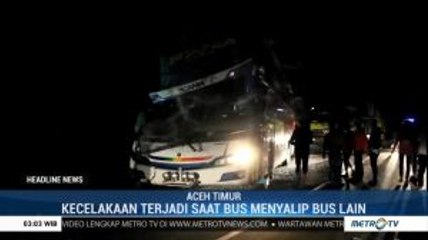 Dua Bus Terlibat Tabrakan di Aceh, Dua Orang Tewas