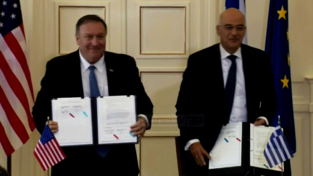 Pompeo pritet me protesta në Athinë-Top Channel Albania - News - Lajme