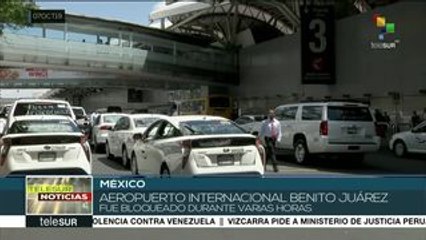 Taxistas se movilizan en CDMX en contra de aplicaciones digitales
