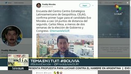 Bolivia: Evo Morales lidera preferencia electoral