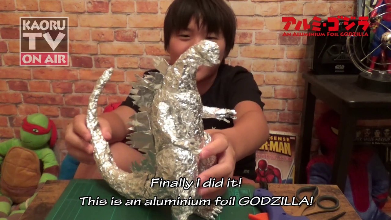 【GODZILLA】"An aluminum foil GODZILLA craft" with English subtitle