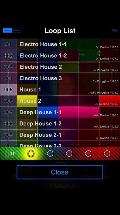 Pad Kaossilator Factory Patterns Mix