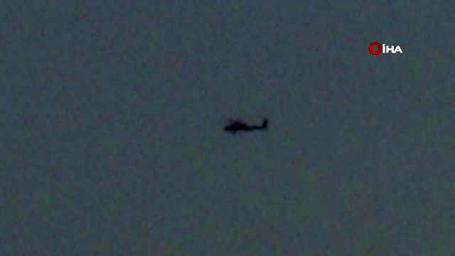 Suriye sınırında helikopter ve uçak hareketliliği