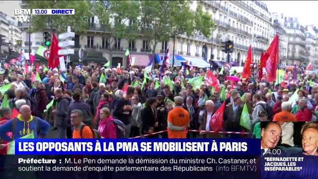 PMA pour toutes: plusieurs centaines de manifestants se rassemblent à Paris avant de manifester contre le projet de loi