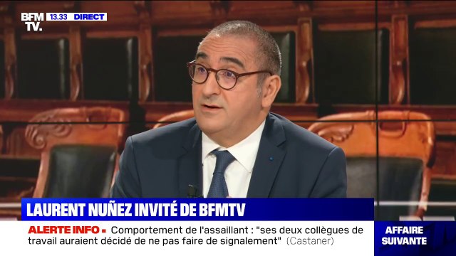 Laurent Nuñez sur l'attaque à la Préfecture: Ce qui est singulier, c'est que l'auteur vient de l'intérieur