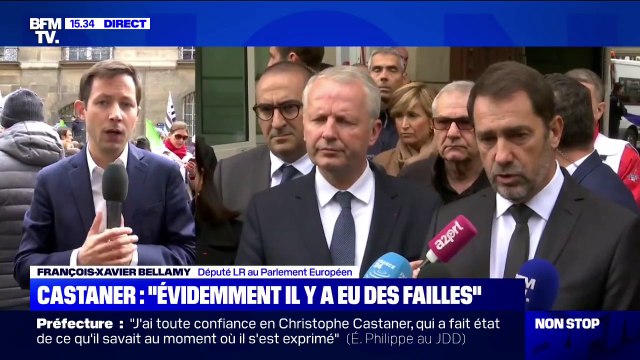 François-Xavier Bellamy (LR) demande à Christophe Castaner pourquoi il a affirmé que Mickaël Harpon était un individu sans histoires
