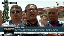 Ecuador: taxistas suspenden el paro nacional