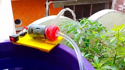 How to make smallest water pump - from 3 Bottle Caps