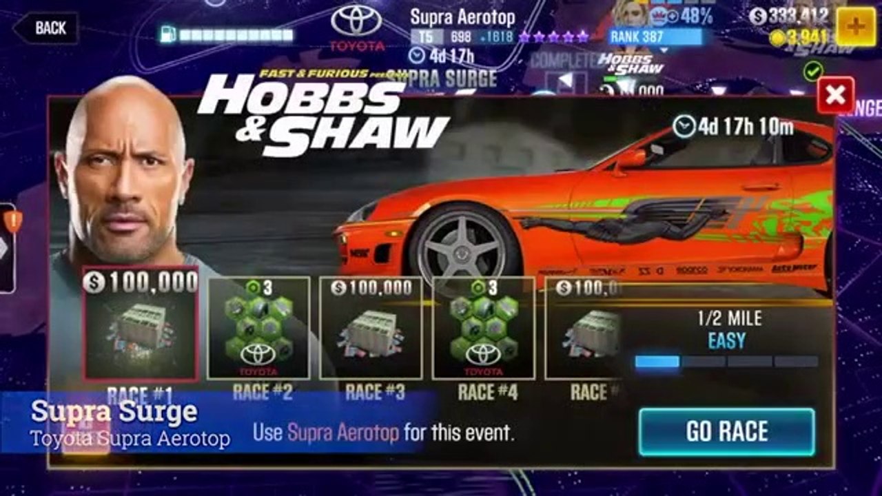CSR Racing 2 | Events | Supra Surge | Toyota Supra Aerotop