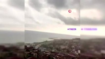 Trabzon'da yıldırım böyle düştü