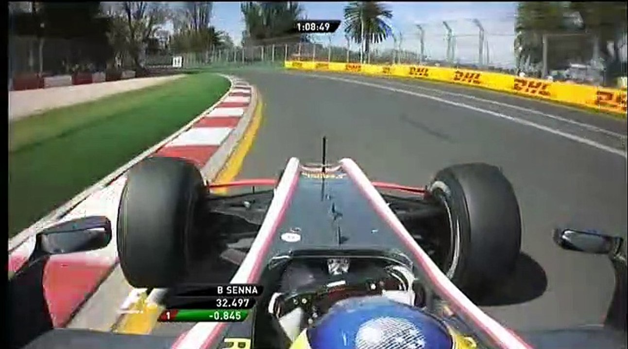 F1, Australia 2010 (FP1) Bruno Senna OnBoard