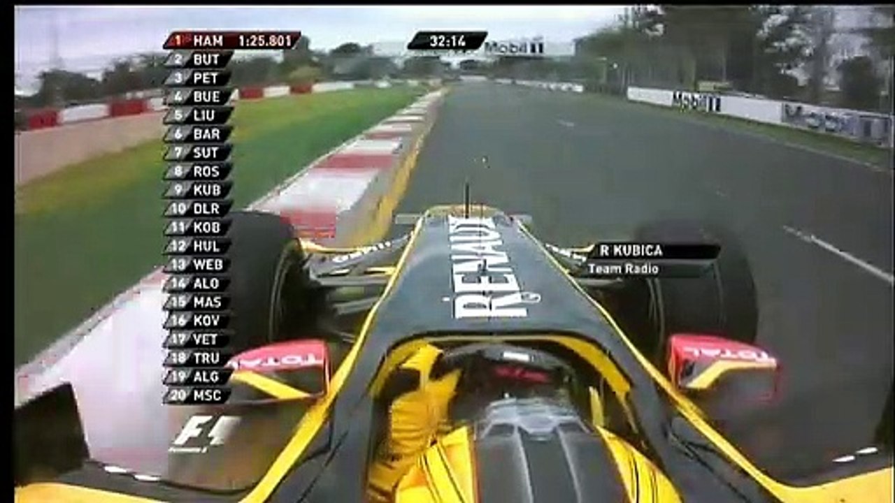 F1, Australia 2010 (FP2) Robert Kubica OnBoard