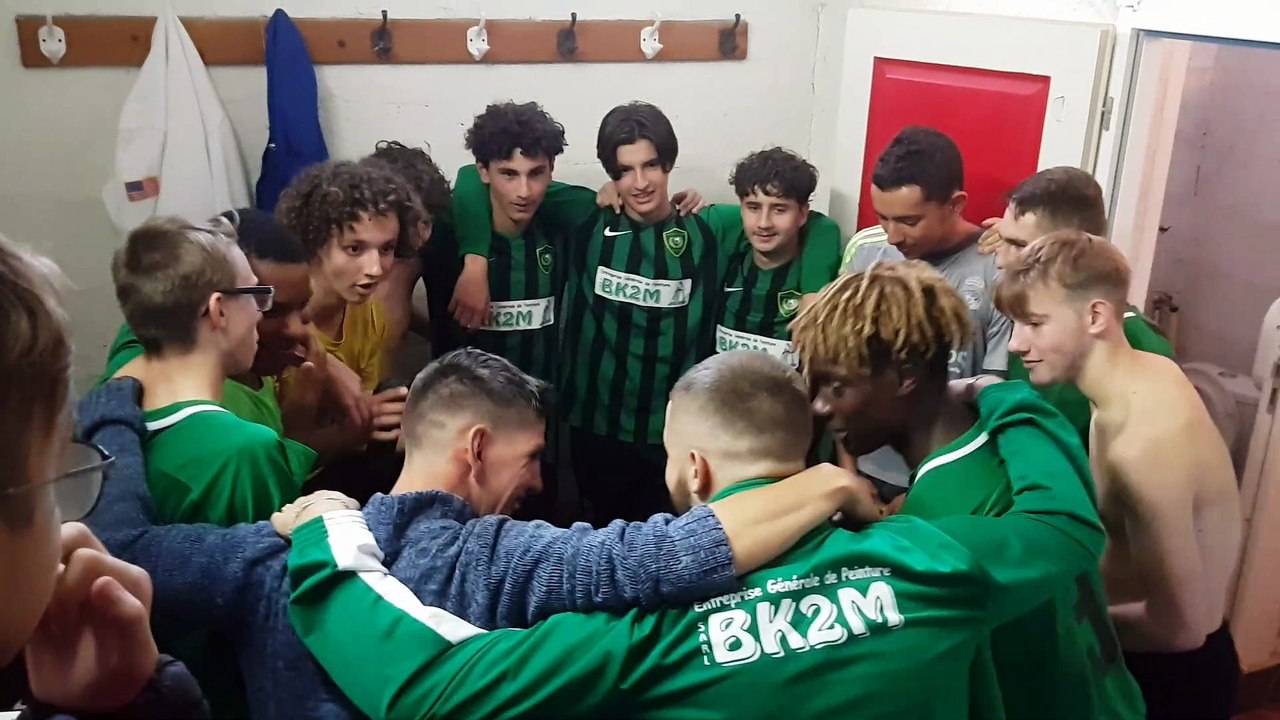 Cri de victoire après la victoire contre Villers Bailleul 5 à 2 le 28 septembre 2019