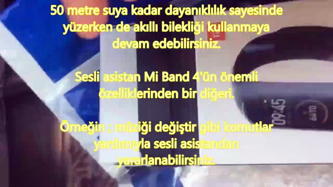 Xiaomi Mi Band 4 Akıllı Bileklik kutu açılışı ilk kullanım ve özellikleri