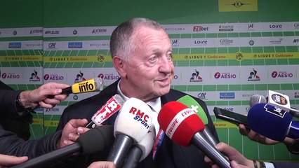 Download Video: ASSE-OL : Jean-Michel Aulas envoie une petite pique à l'arbitrage