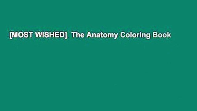 [MOST WISHED] The Anatomy Coloring Book