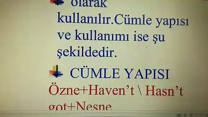 6 HAVE GOT - HAS GOT ( İNGİLİZCE SAHİPLİK)