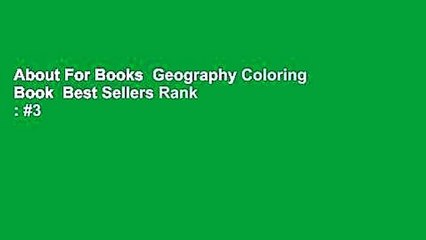 About For Books  Geography Coloring Book  Best Sellers Rank : #3
