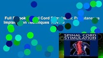 Full E-book  Spinal Cord Stimulation: Percutaneous Implantation Techniques  Review