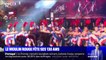 Pour les 130 ans du Moulin Rouge, 60 danseurs ont fait une démonstration de French cancan dans les rues de Paris ce dimanche