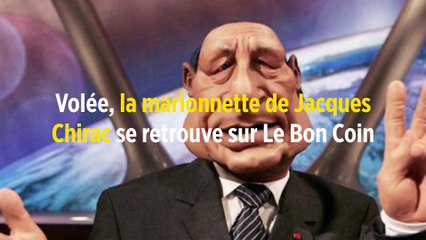 Volée, la marionnette de Jacques Chirac se retrouve sur Le Bon Coin